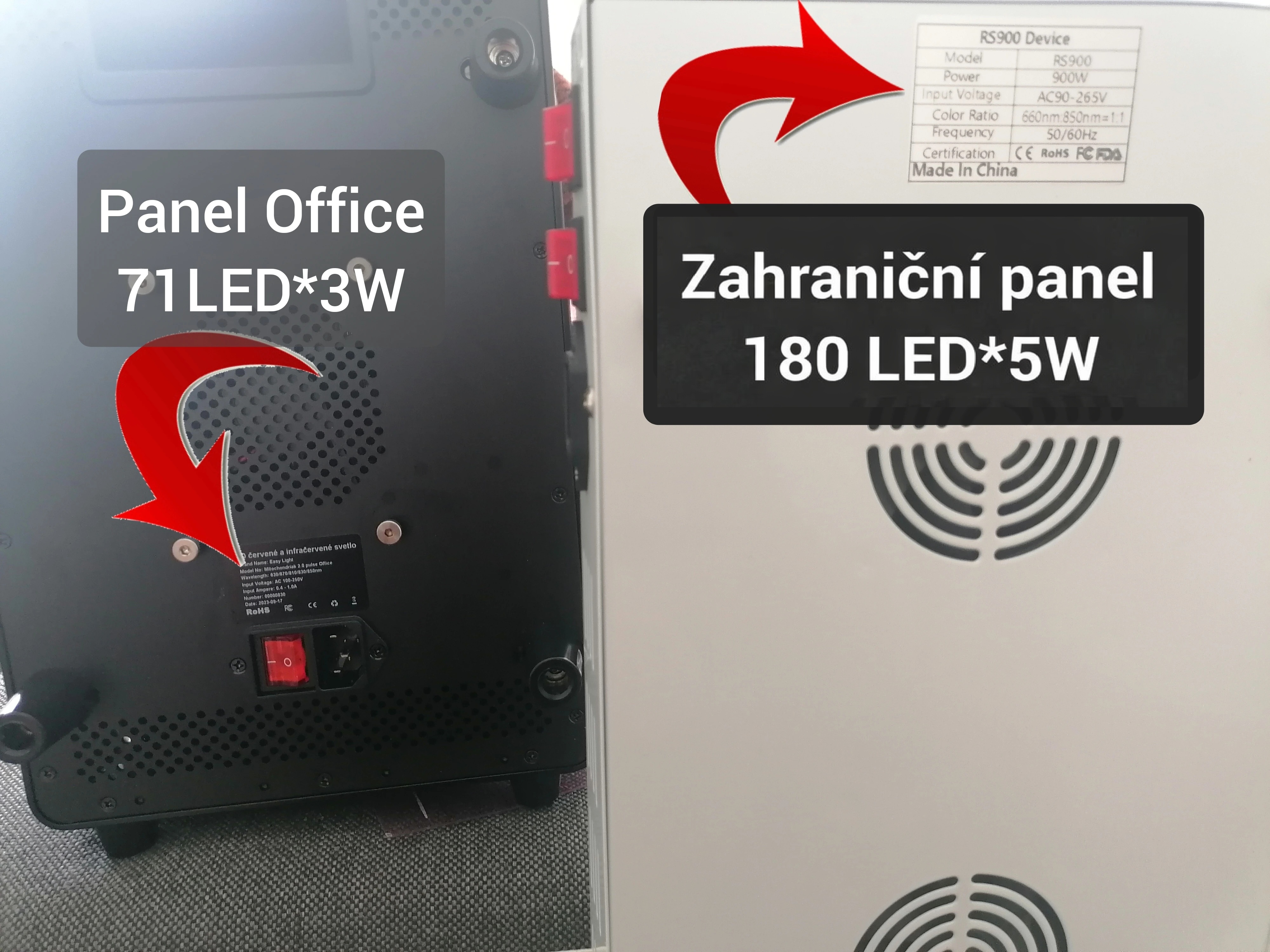 Porovnanie EasyLight verzus SGROW single a dual chip efektivita